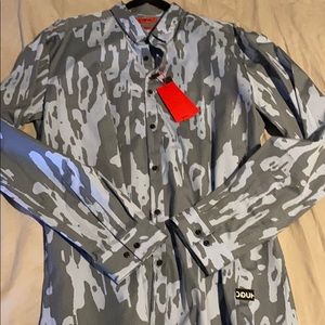 HUGO by Hugo Boss abstract camo buttondown